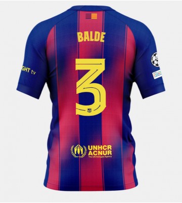 Barcelona Alejandro Balde #3 Domácí Dres 2025-26 Krátkým Rukávem
