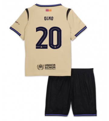Barcelona Dani Olmo #20 Venkovní dres komplet pro Děti 2025-26 Krátkým Rukávem (+ Krátké kalhoty)