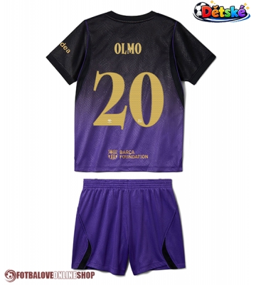 Barcelona Dani Olmo #20 Venkovní dres komplet pro Děti 2026-27 Krátkým Rukávem (+ Krátké kalhoty)
