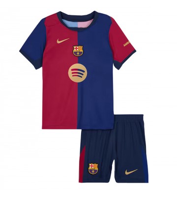 Barcelona Domácí dres komplet pro Děti 2024-25 Krátkým Rukávem (+ Krátké kalhoty)