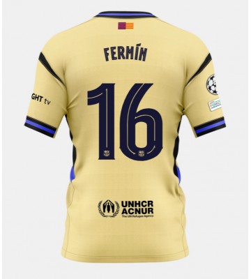 Barcelona Fermin Lopez #16 Venkovní Dres 2025-26 Krátkým Rukávem