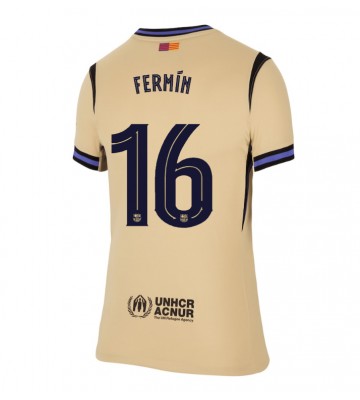 Barcelona Fermin Lopez #16 Venkovní Dres pro Dámy 2025-26 Krátkým Rukávem