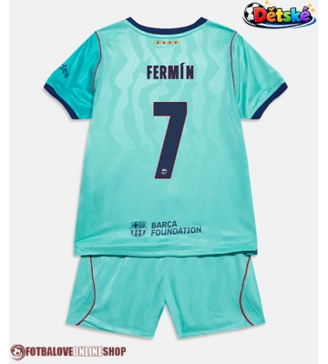 Barcelona Fermin Lopez #7 Alternativní dres komplet pro Děti 2026-27 Krátkým Rukávem (+ Krátké kalhoty)