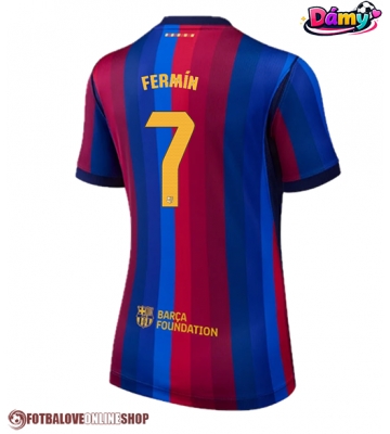 Barcelona Fermin Lopez #7 Domácí Dres pro Dámy 2026-27 Krátkým Rukávem