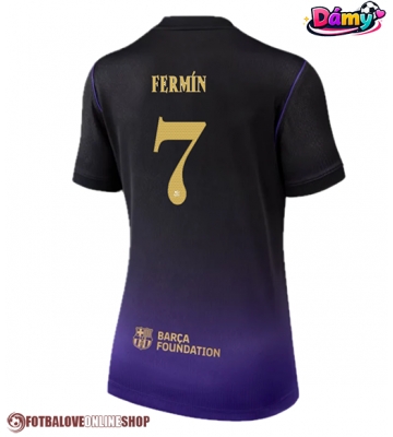 Barcelona Fermin Lopez #7 Venkovní Dres pro Dámy 2026-27 Krátkým Rukávem