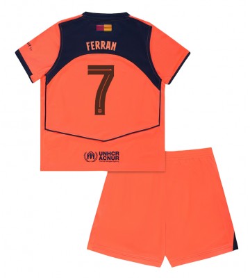 Barcelona Ferran Torres #7 Alternativní dres komplet pro Děti 2025-26 Krátkým Rukávem (+ Krátké kalhoty)