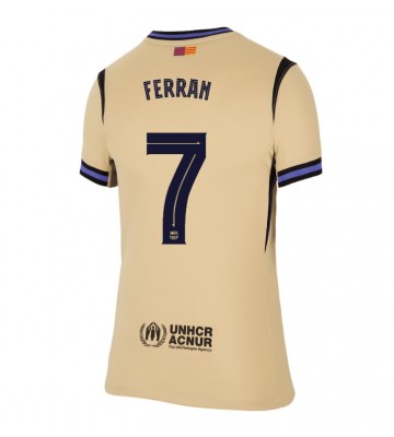 Barcelona Ferran Torres #7 Venkovní Dres pro Dámy 2025-26 Krátkým Rukávem