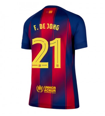 Barcelona Frenkie de Jong #21 Domácí Dres pro Dámy 2025-26 Krátkým Rukávem
