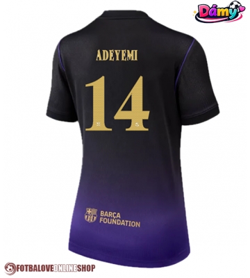 Barcelona Karim Adeyemi #14 Venkovní Dres pro Dámy 2026-27 Krátkým Rukávem