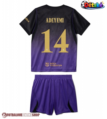 Barcelona Karim Adeyemi #14 Venkovní dres komplet pro Děti 2026-27 Krátkým Rukávem (+ Krátké kalhoty)