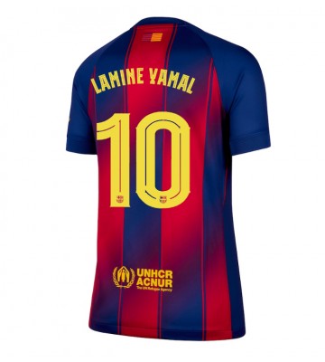 Barcelona Lamine Yamal #10 Domácí Dres pro Dámy 2025-26 Krátkým Rukávem
