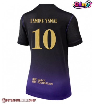 Barcelona Lamine Yamal #10 Venkovní Dres pro Dámy 2026-27 Krátkým Rukávem