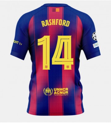 Barcelona Marcus Rashford #14 Domácí Dres 2025-26 Krátkým Rukávem