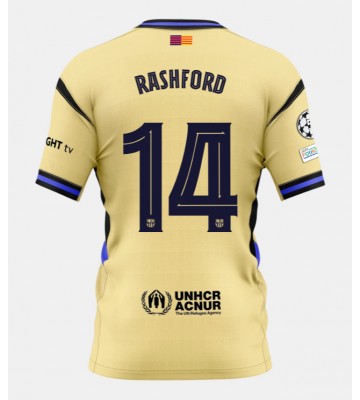 Barcelona Marcus Rashford #14 Venkovní Dres 2025-26 Krátkým Rukávem