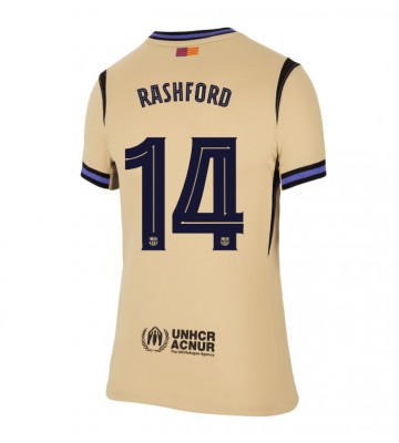 Barcelona Marcus Rashford #14 Venkovní Dres pro Dámy 2025-26 Krátkým Rukávem