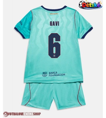 Barcelona Paez Gavi #6 Alternativní dres komplet pro Děti 2026-27 Krátkým Rukávem (+ Krátké kalhoty)