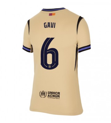 Barcelona Paez Gavi #6 Venkovní Dres pro Dámy 2025-26 Krátkým Rukávem