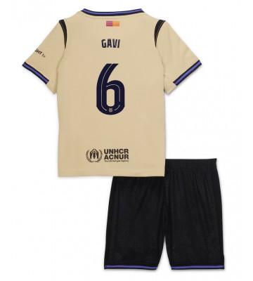 Barcelona Paez Gavi #6 Venkovní dres komplet pro Děti 2025-26 Krátkým Rukávem (+ Krátké kalhoty)