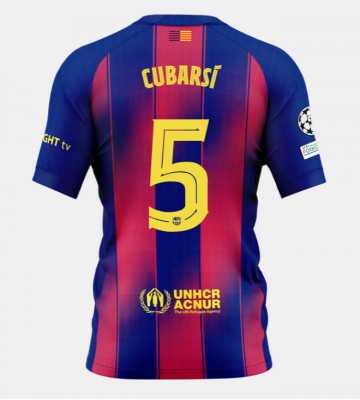 Barcelona Pau Cubarsi #5 Domácí Dres 2025-26 Krátkým Rukávem