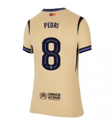 Barcelona Pedri Gonzalez #8 Venkovní Dres pro Dámy 2025-26 Krátkým Rukávem