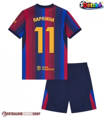 Barcelona Raphinha Belloli #11 Domácí dres komplet pro Děti 2026-27 Krátkým Rukávem (+ Krátké kalhoty)