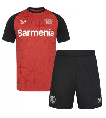 Bayer Leverkusen Domácí dres komplet pro Děti 2024-25 Krátkým Rukávem (+ Krátké kalhoty)