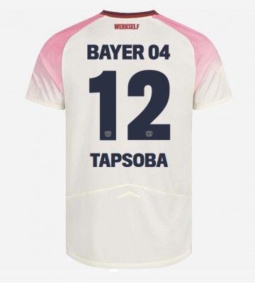 Bayer Leverkusen Edmond Tapsoba #12 Venkovní Dres 2025-26 Krátkým Rukávem Bayer Leverkusen Edmond Tapsoba #12 Venkovní Dres 2025-26 Krátkým Rukávem