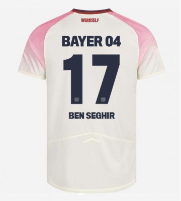 Bayer Leverkusen Eliesse Ben Seghir #17 Venkovní Dres 2025-26 Krátkým Rukávem Bayer Leverkusen Eliesse Ben Seghir #17 Venkovní Dres 2025-26 Krátkým Rukávem