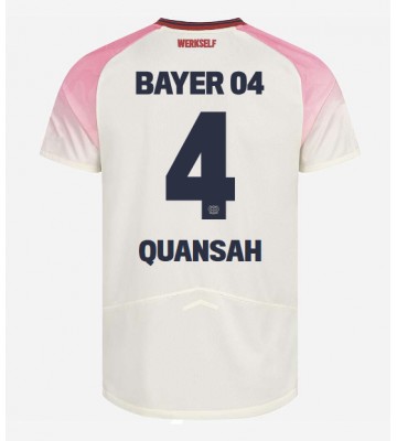 Bayer Leverkusen Jarell Quansah #4 Venkovní Dres 2025-26 Krátkým Rukávem Bayer Leverkusen Jarell Quansah #4 Venkovní Dres 2025-26 Krátkým Rukávem