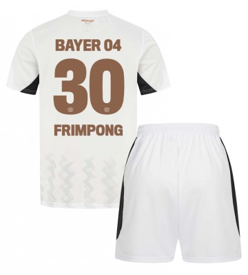 Bayer Leverkusen Jeremie Frimpong #30 Venkovní dres komplet pro Děti 2024-25 Krátkým Rukávem (+ Krátké kalhoty)
