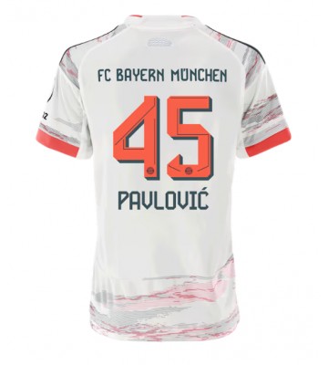 Bayern Munich Aleksandar Pavlovic #45 Venkovní Dres pro Dámy 2025-26 Krátkým Rukávem Bayern Munich Aleksandar Pavlovic #45 Venkovní Dres pro Dámy 2025-26 Krátkým Rukávem