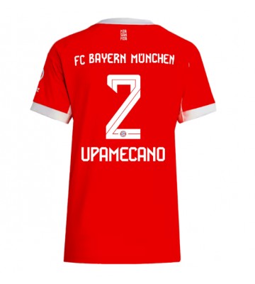Bayern Munich Dayot Upamecano #2 Domácí Dres pro Dámy 2025-26 Krátkým Rukávem