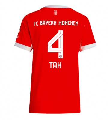 Bayern Munich Jonathan Tah #4 Domácí Dres pro Dámy 2025-26 Krátkým Rukávem Bayern Munich Jonathan Tah #4 Domácí Dres pro Dámy 2025-26 Krátkým Rukávem
