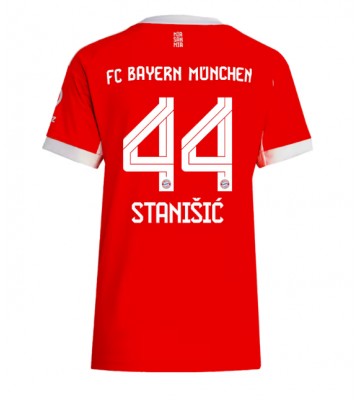 Bayern Munich Josip Stanisic #44 Domácí Dres pro Dámy 2025-26 Krátkým Rukávem Bayern Munich Josip Stanisic #44 Domácí Dres pro Dámy 2025-26 Krátkým Rukávem