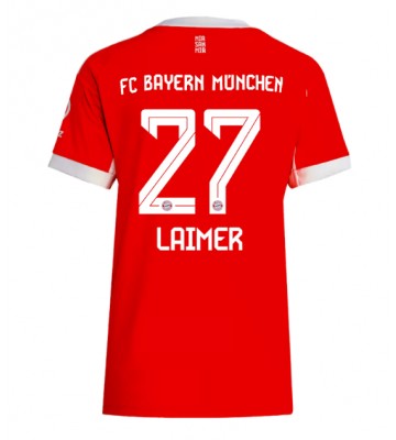 Bayern Munich Konrad Laimer #27 Domácí Dres pro Dámy 2025-26 Krátkým Rukávem Bayern Munich Konrad Laimer #27 Domácí Dres pro Dámy 2025-26 Krátkým Rukávem