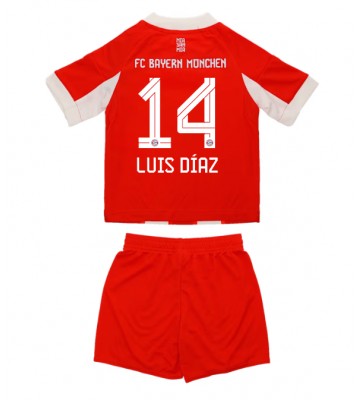 Bayern Munich Luis Diaz #14 Domácí dres komplet pro Děti 2025-26 Krátkým Rukávem (+ Krátké kalhoty)