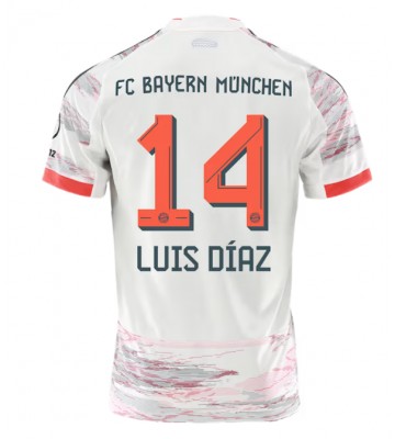 Bayern Munich Luis Diaz #14 Venkovní Dres 2025-26 Krátkým Rukávem Bayern Munich Luis Diaz #14 Venkovní Dres 2025-26 Krátkým Rukávem
