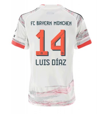 Bayern Munich Luis Diaz #14 Venkovní Dres pro Dámy 2025-26 Krátkým Rukávem Bayern Munich Luis Diaz #14 Venkovní Dres pro Dámy 2025-26 Krátkým Rukávem