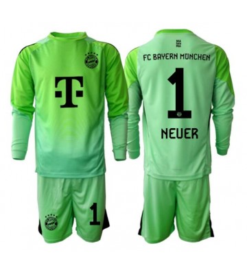 Bayern Munich Manuel Neuer #1 Brankář Domácí dres komplet pro Děti 2025-26 Dlouhým Rukávem (+ Krátké kalhoty)