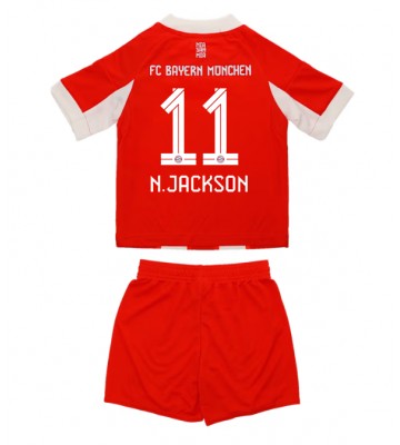 Bayern Munich Nicolas Jackson #11 Domácí dres komplet pro Děti 2025-26 Krátkým Rukávem (+ Krátké kalhoty)