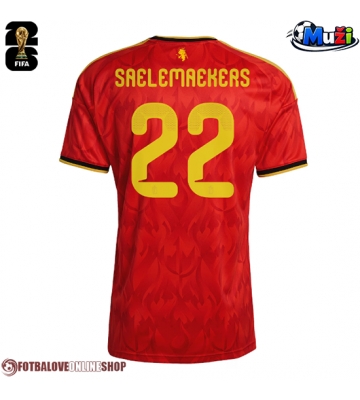 Belgie Alexis Saelemaekers #22 Domácí Dres MS 2026 Krátkým Rukávem