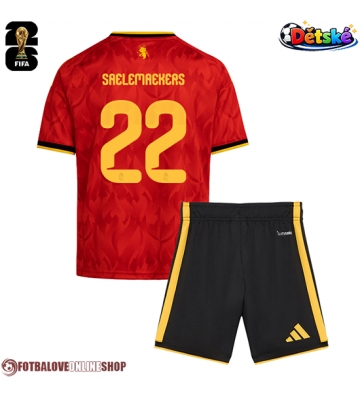 Belgie Alexis Saelemaekers #22 Domácí dres komplet pro Děti MS 2026 Krátkým Rukávem (+ Krátké kalhoty)