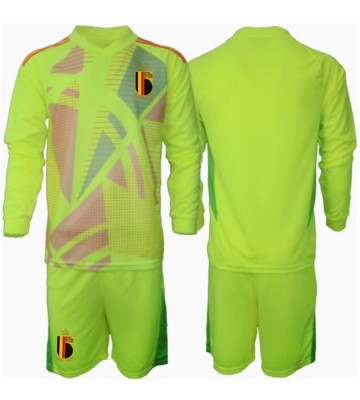 Belgie Brankář Venkovní dres komplet pro Děti ME 2024 Dlouhým Rukávem (+ Krátké kalhoty)