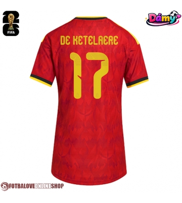 Belgie Charles De Ketelaere #17 Domácí Dres pro Dámy MS 2026 Krátkým Rukávem