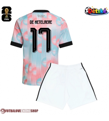 Belgie Charles De Ketelaere #17 Venkovní dres komplet pro Děti MS 2026 Krátkým Rukávem (+ Krátké kalhoty)