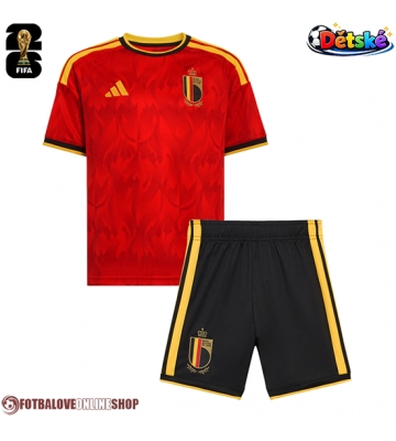 Belgie Domácí dres komplet pro Děti MS 2026 Krátkým Rukávem (+ Krátké kalhoty)