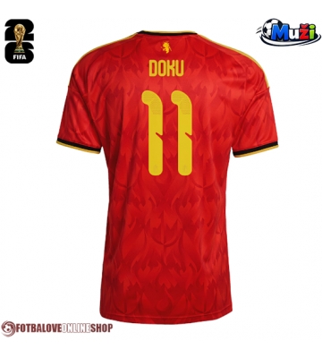 Belgie Jeremy Doku #11 Domácí Dres MS 2026 Krátkým Rukávem