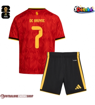 Belgie Kevin De Bruyne #7 Domácí dres komplet pro Děti MS 2026 Krátkým Rukávem (+ Krátké kalhoty)