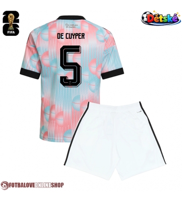 Belgie Maxim De Cuyper #5 Venkovní dres komplet pro Děti MS 2026 Krátkým Rukávem (+ Krátké kalhoty)