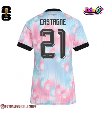 Belgie Timothy Castagne #21 Venkovní Dres pro Dámy MS 2026 Krátkým Rukávem